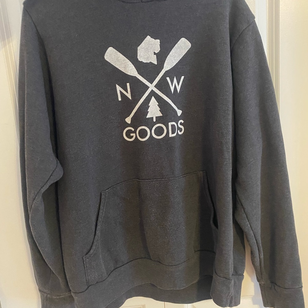Gray NW Goods Hoodie with White Logo